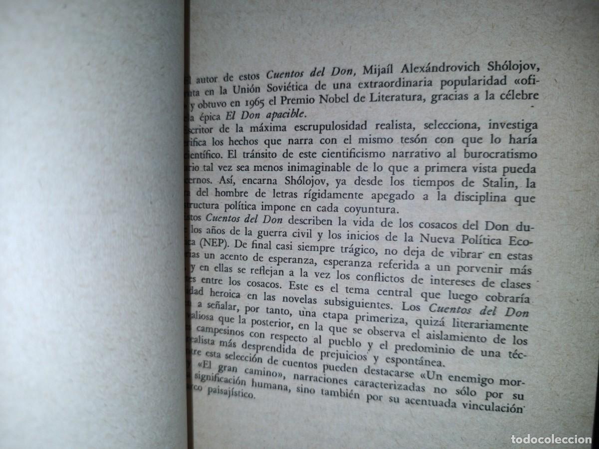 Libros de segunda mano: 73- CUENTOS DEL DON - M. A. SHOLOJOV - Foto 4