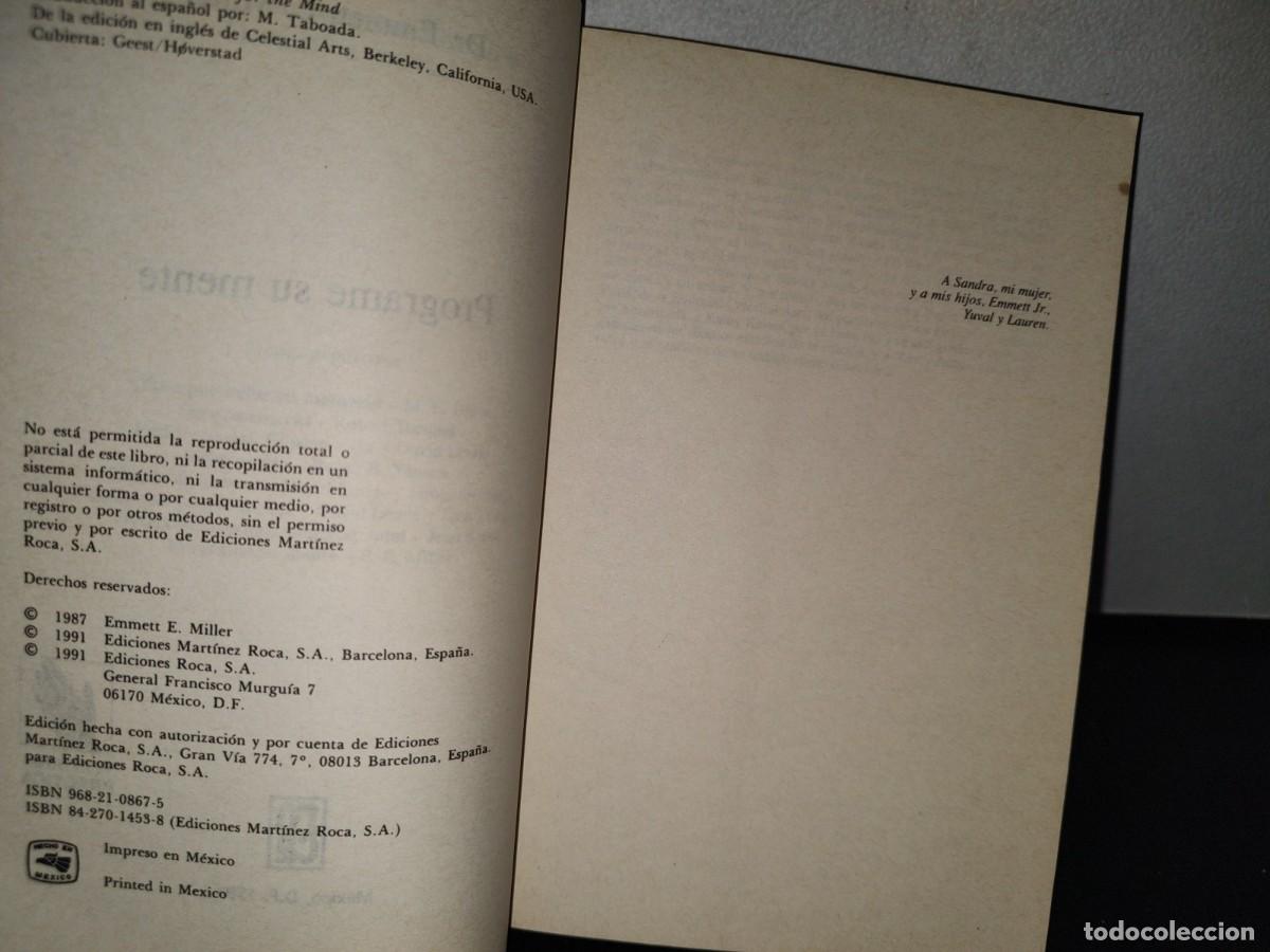 Libros de segunda mano: 73- PROGRAME SU MENTE - EMMETT E. MILLER - Foto 4