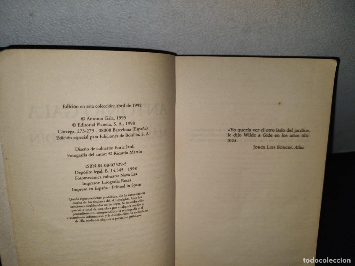 Libros de segunda mano: 73- ANTONIO GALA. M&Aacute;S ALL&Aacute; DEL JARD&Iacute;N - Foto 5