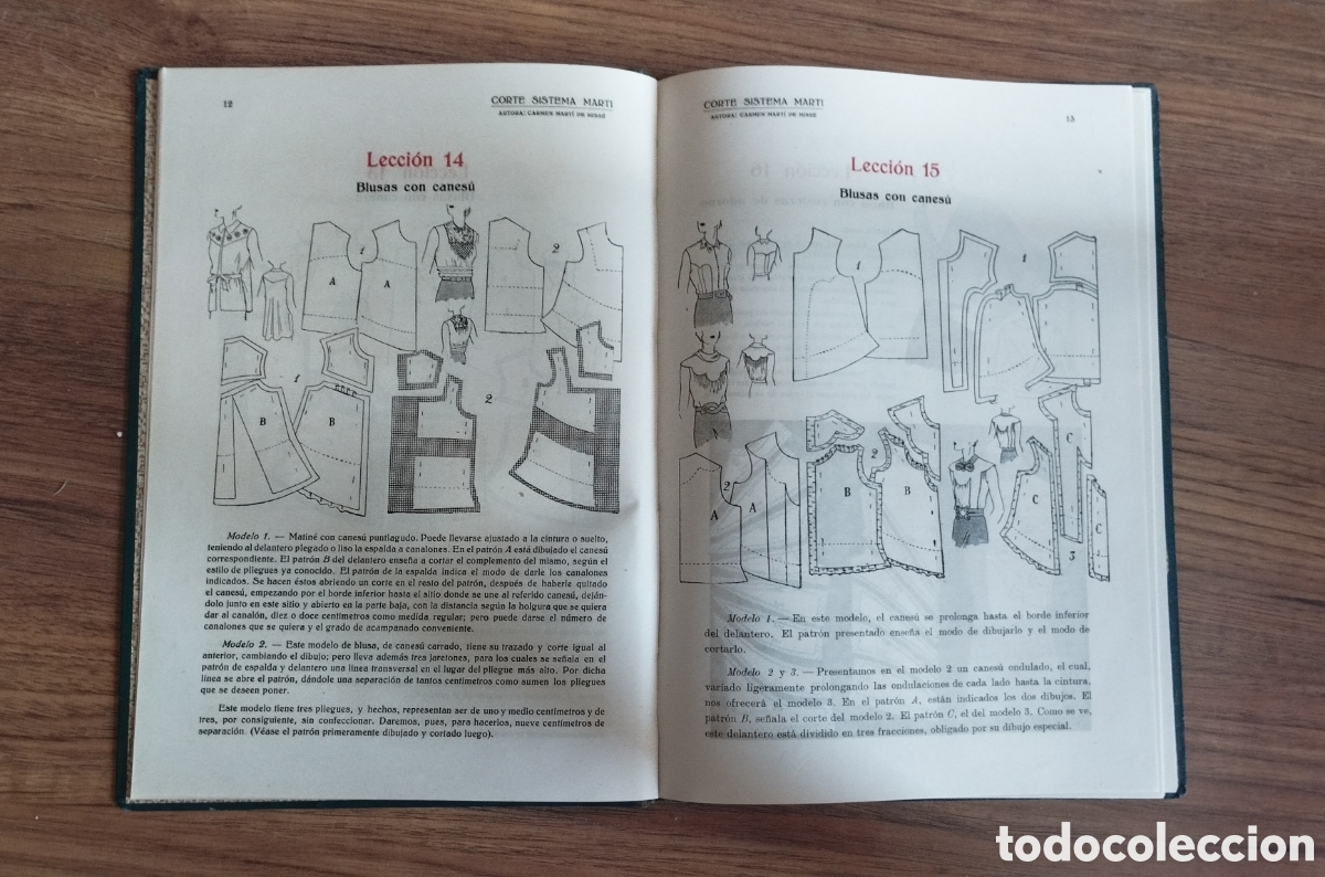 Libros de segunda mano: Libro de corte sistema Mart&iacute; MODISTERIA a&ntilde;o1946 - Foto 3