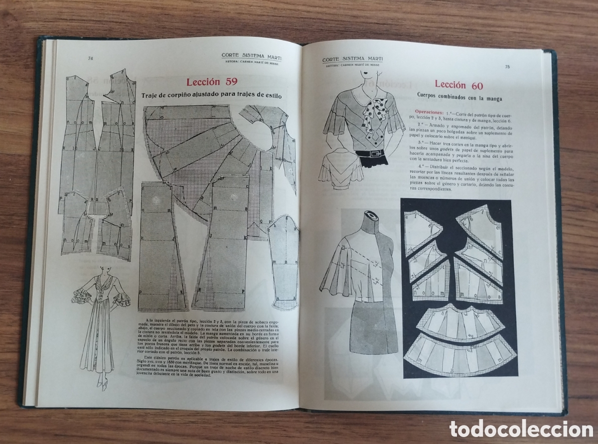 Libros de segunda mano: Libro de corte sistema Mart&iacute; MODISTERIA a&ntilde;o1946 - Foto 6