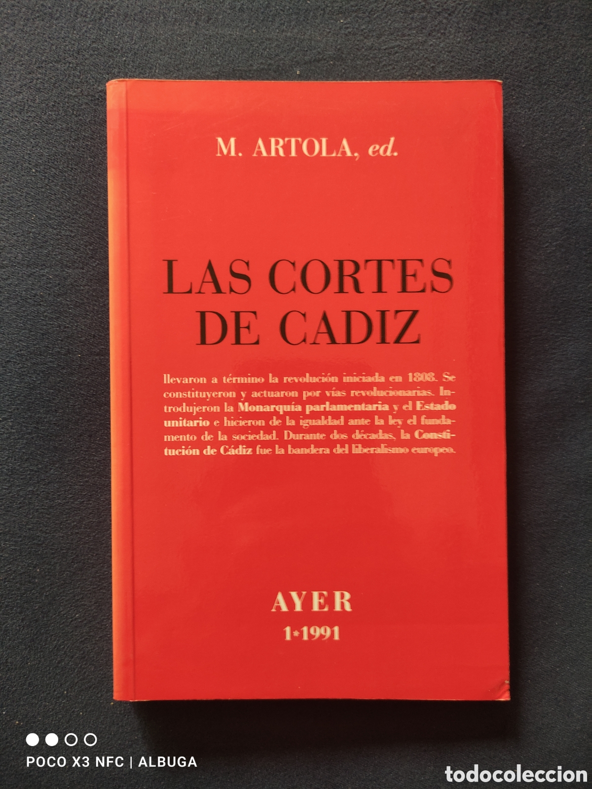 Libros de segunda mano: Las Cortes de C&aacute;diz. M.Artola, ed. - Foto 1