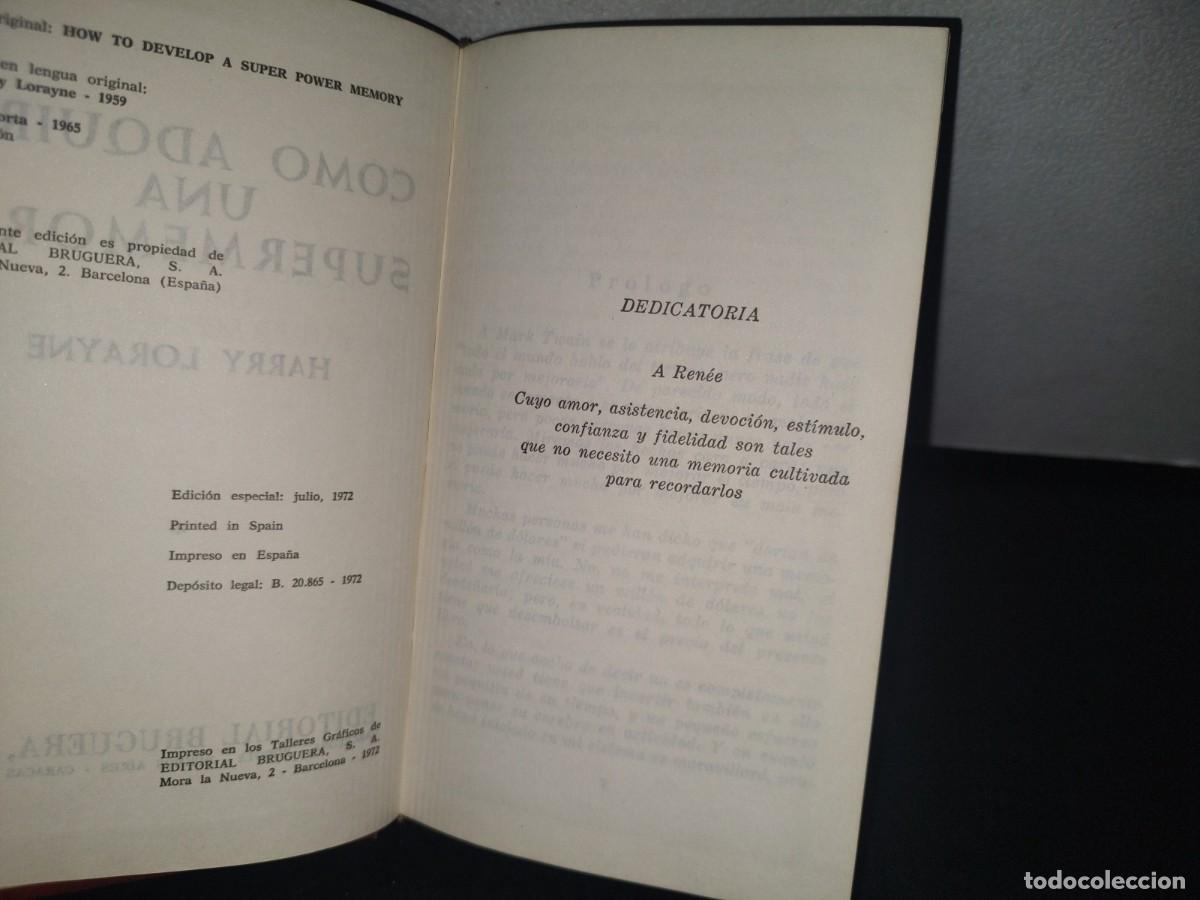 Libros de segunda mano: 73- C&Oacute;MO ADQUIRIR UNA SUPERMEMORIA - HARRY LORAYNE - Foto 4