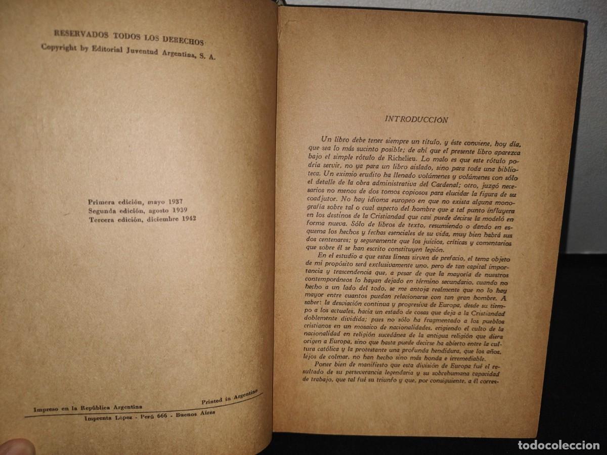 Libros de segunda mano: 35- RICHELIEU - HILAIRE BELLOC - 1942 - Foto 5