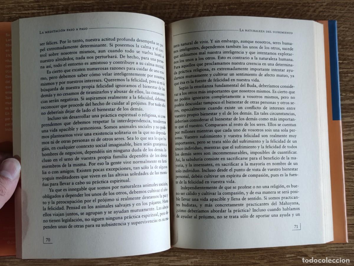 Libros de segunda mano: Libro - La meditaci&oacute;n paso a paso (2001) Dalai Lama - Foto 2