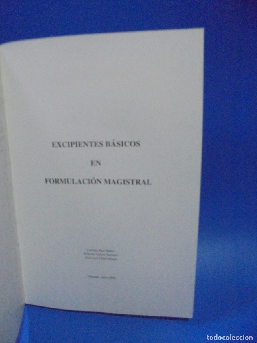 Libros de segunda mano: EXCIPIENTES BASICOS EN FORMULACION MAGISTRAL. 1995. PAGS : 77. - Foto 2