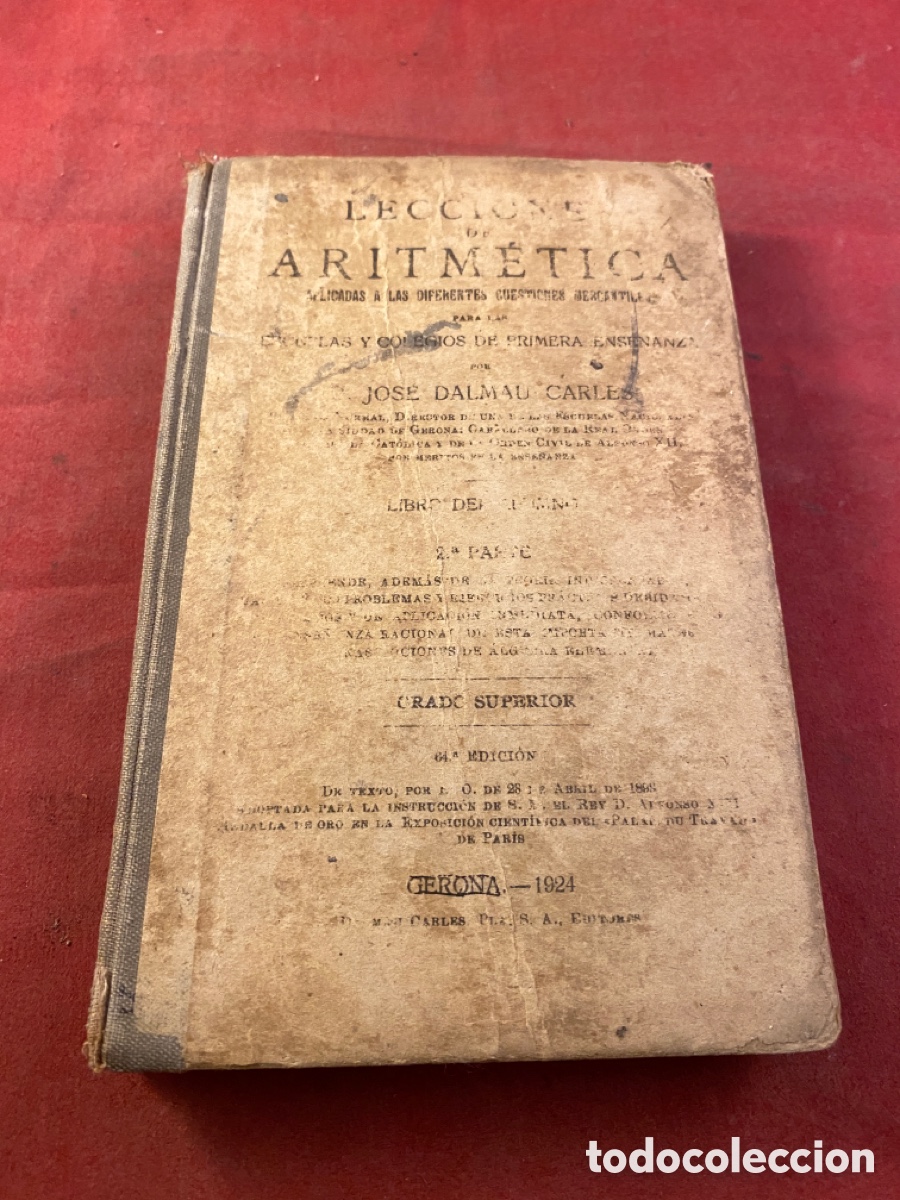 Libros de segunda mano: LECCIONES DE ARITM&Eacute;TICA 1924 - Foto 1
