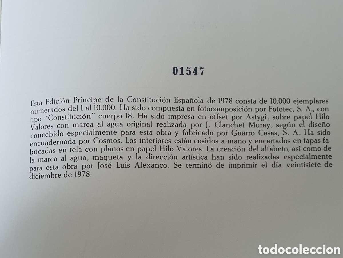 Libros de segunda mano: Edici&oacute;n limitada especial Constituci&oacute;n Espa&ntilde;ola 1978 - Foto 3