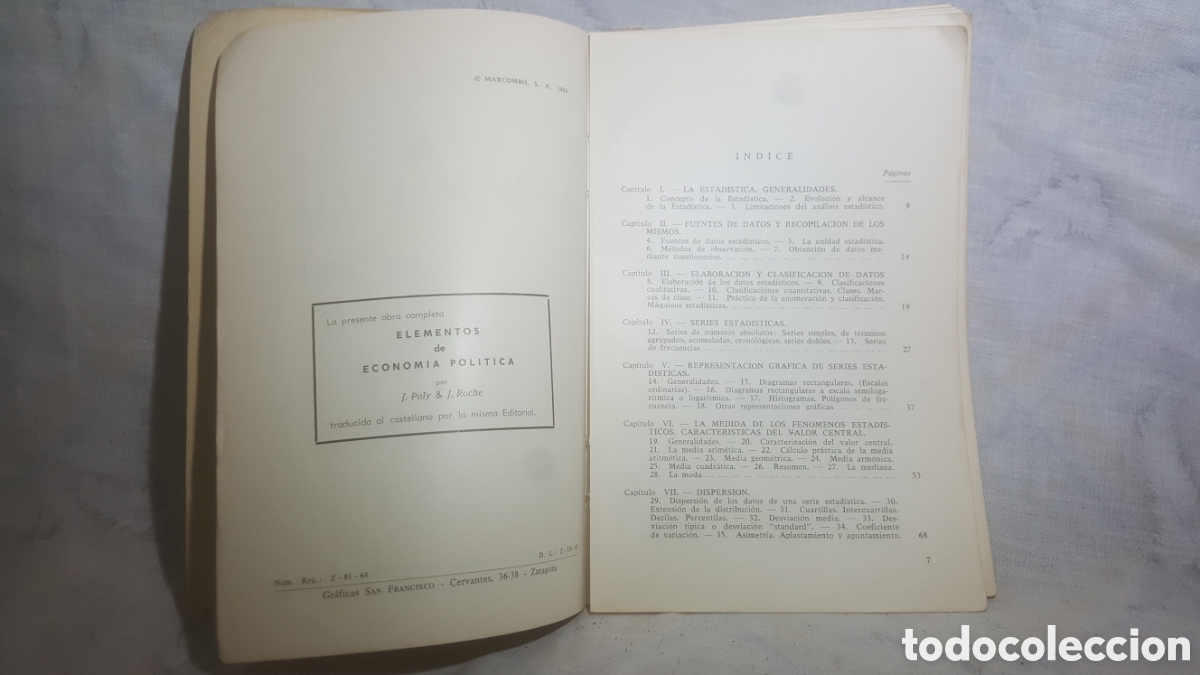 Libros de segunda mano: ESTADISTICA DE J. LOBEZ URQUIA 3a EDICION. EDICIONES T&Eacute;CNICAS MARCOMBO - Foto 5