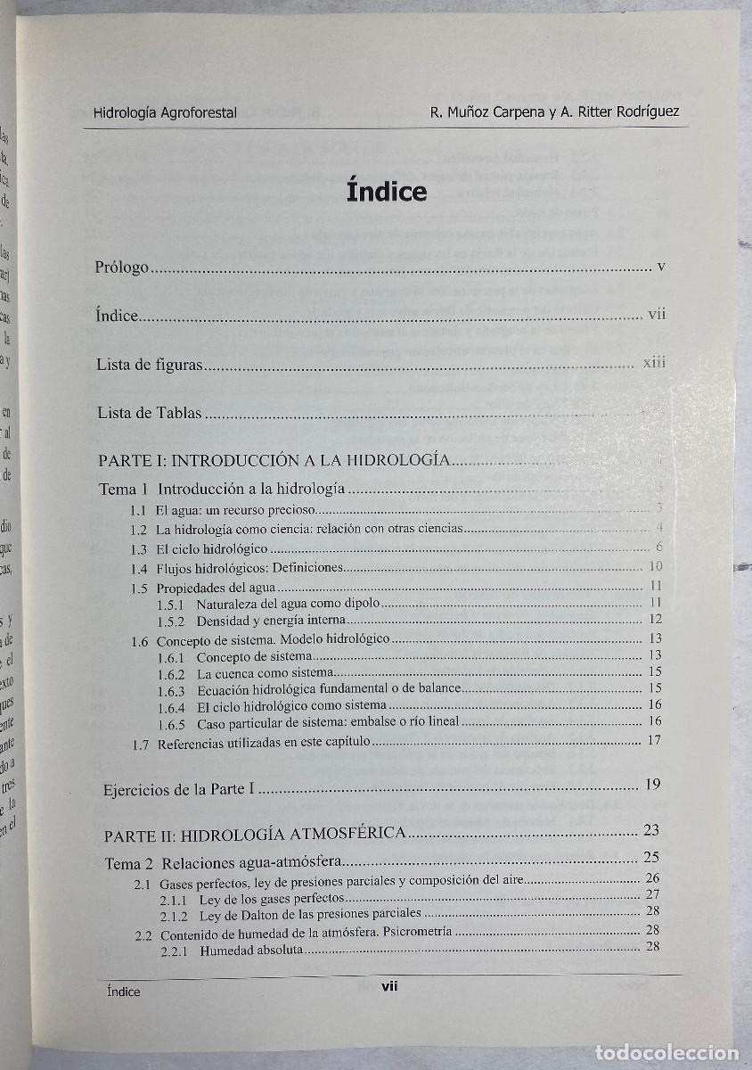 Libros de segunda mano: HIDROLOG&Iacute;A AGROFORESTAL - RAFAEL MU&Ntilde;OZ - AXEL RITTER - 2005 - Foto 2