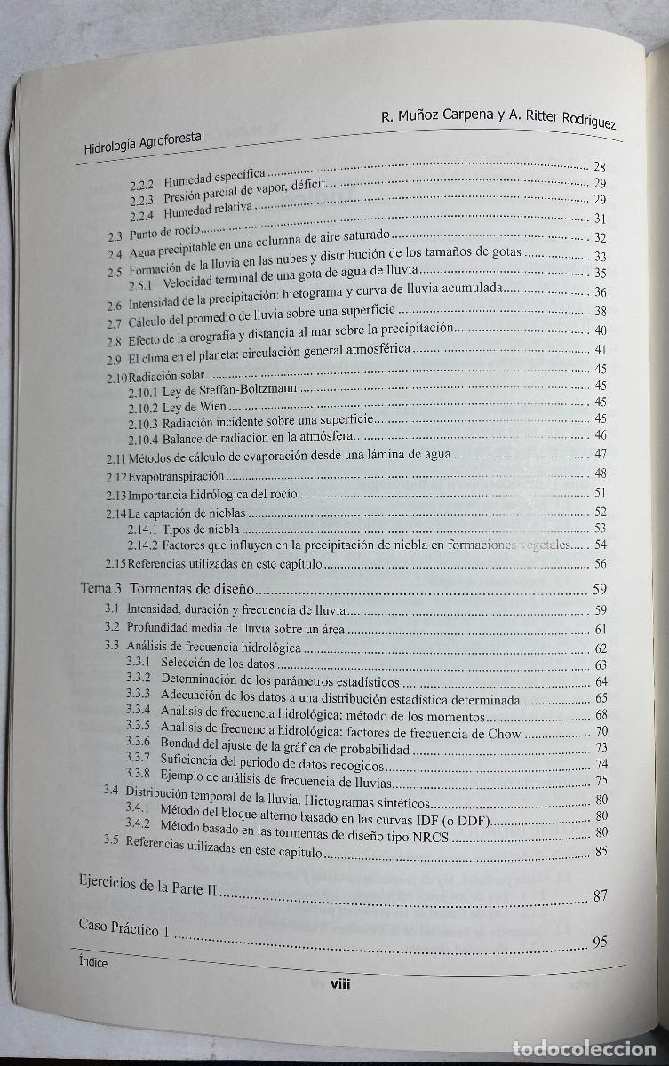 Libros de segunda mano: HIDROLOG&Iacute;A AGROFORESTAL - RAFAEL MU&Ntilde;OZ - AXEL RITTER - 2005 - Foto 3