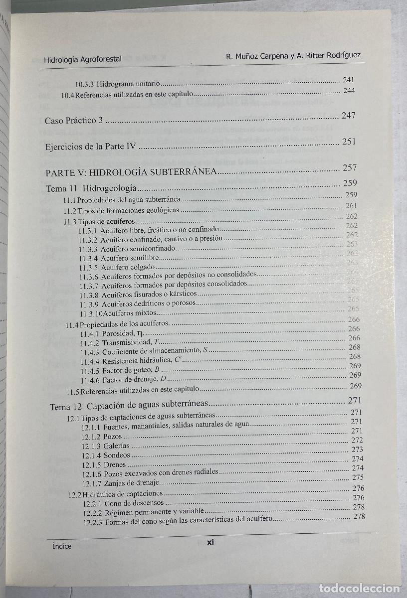 Libros de segunda mano: HIDROLOG&Iacute;A AGROFORESTAL - RAFAEL MU&Ntilde;OZ - AXEL RITTER - 2005 - Foto 6