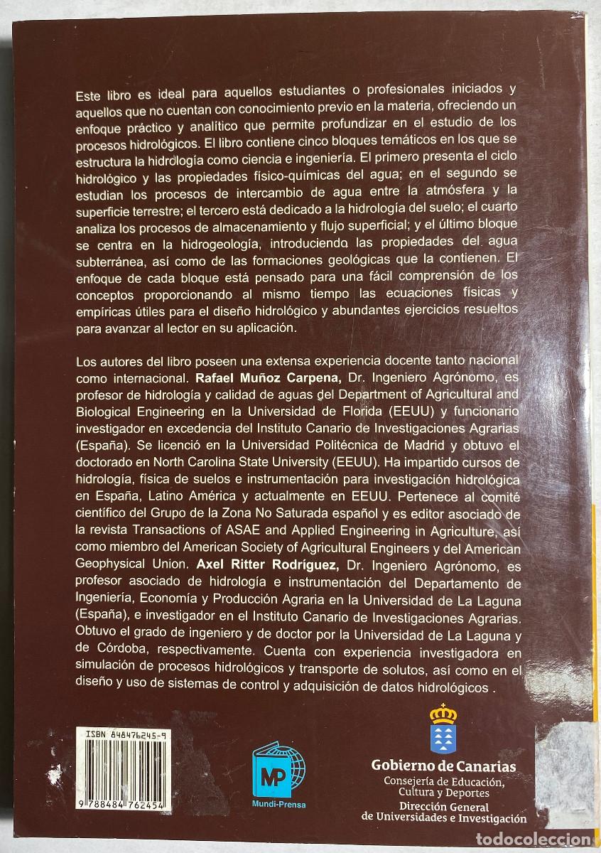 Libros de segunda mano: HIDROLOG&Iacute;A AGROFORESTAL - RAFAEL MU&Ntilde;OZ - AXEL RITTER - 2005 - Foto 8