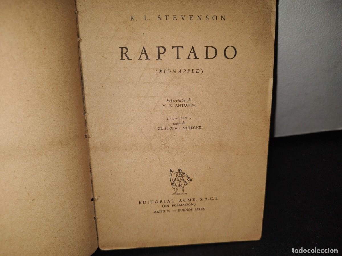 Libros de segunda mano: 74- RAPTADO - R. L. STEVENSON - 1955 - Foto 4