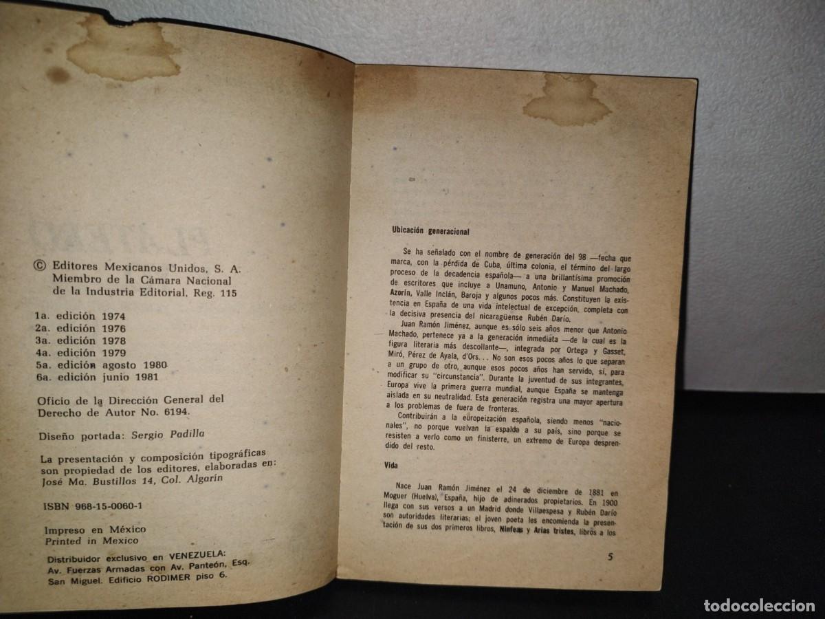 Libros de segunda mano: 74- PLATERO Y YO. J. R. JIM&Eacute;NEZ - Foto 4