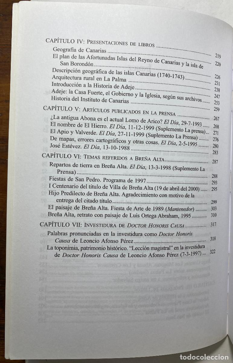 Libros de segunda mano: MISCEL&Aacute;NEA DE TEMAS CANARIOS 1985/2001 - LEONCIO AFONSO P&Eacute;REZ - 2004 - CANARIAS - Foto 3