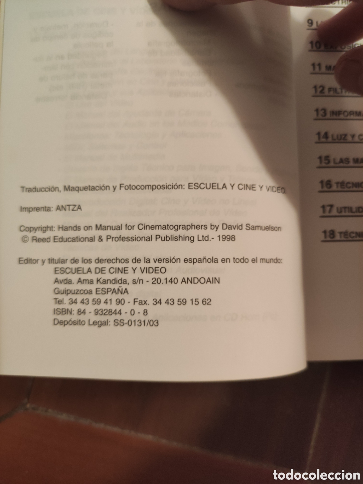 Libros de segunda mano: El manual t&eacute;cnico del cine. David Samuelson - Foto 4