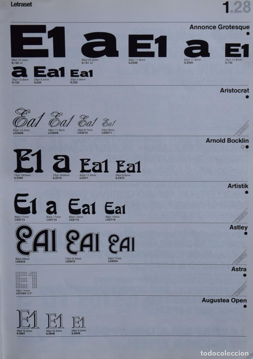 Libros de segunda mano: 1985. LETRASET. CAT&Aacute;LOGO COMERCIAL COMPLETO - Foto 2