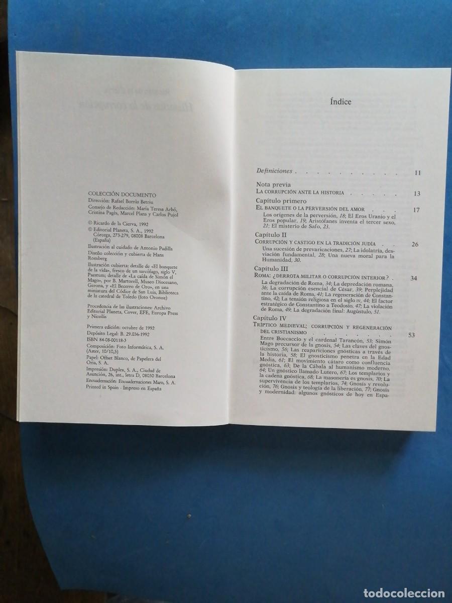 Libros de segunda mano: Historias de la corrupci&oacute;n por Ricardo de la Cierva - Foto 2