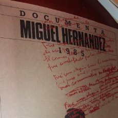 Libros de segunda mano: DOCUMENTA- MIGUEL HERNANDEZ -1985. GENERALITAT VALENCIANA 91 PP. RUSTICA.