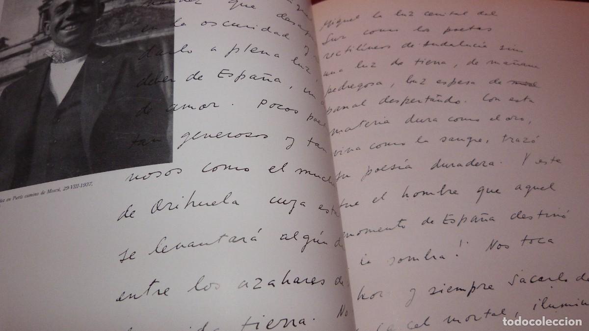 Libros de segunda mano: DOCUMENTA- MIGUEL HERNANDEZ -1985. GENERALITAT VALENCIANA 91 PP. RUSTICA. - Foto 7