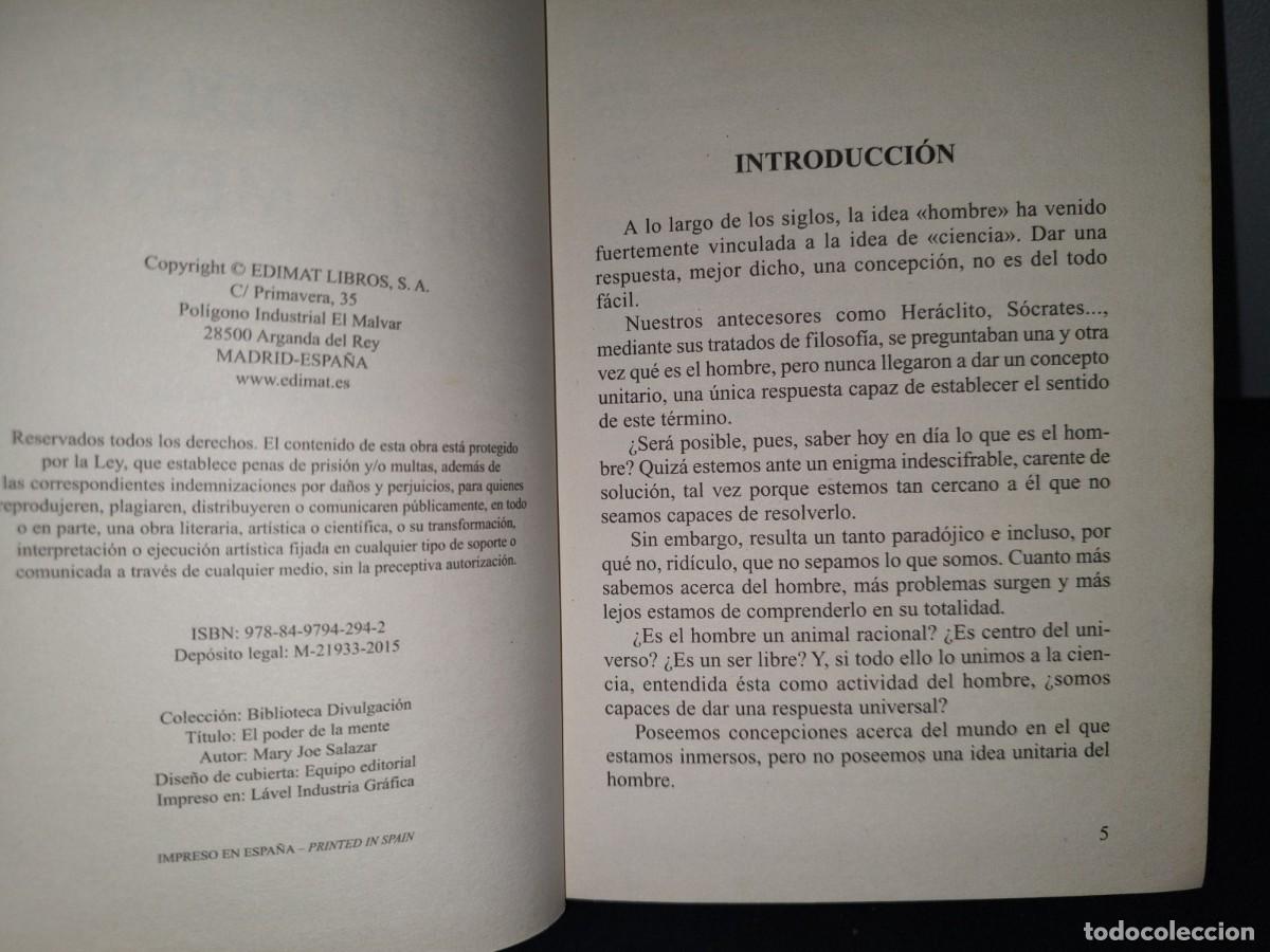 Libros de segunda mano: 32- EL PODER DE LA MENTE - MARY JOE SALAZAR - Foto 4