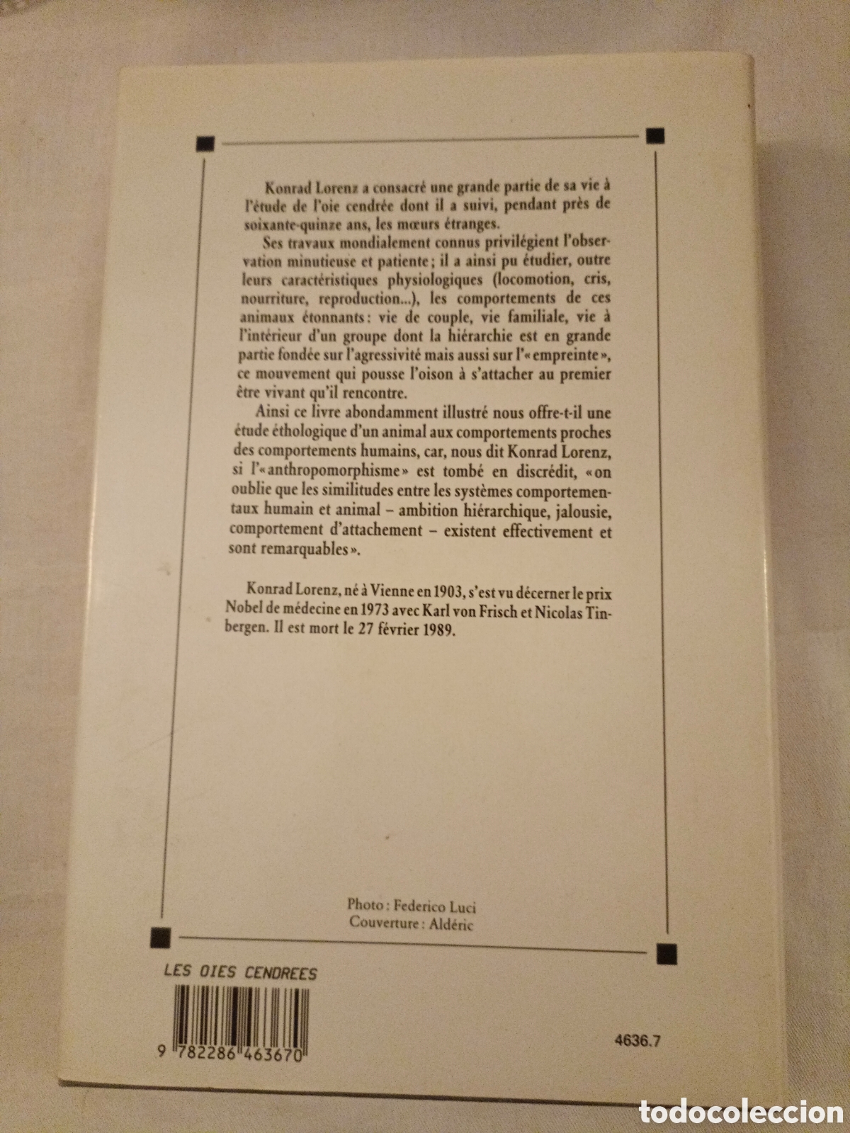 Libros de segunda mano: Les oies cendr&eacute;es Kontrad Lorenz - Foto 2