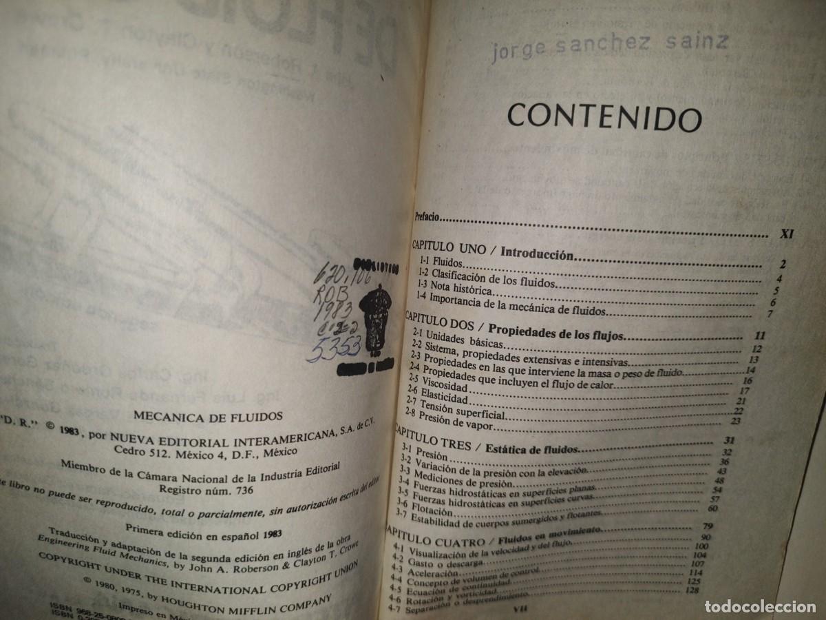 Libros de segunda mano: 30- MEC&Aacute;NICA DE FLUIDOS - A. ROBERSON / C. T. CROWE - Foto 4