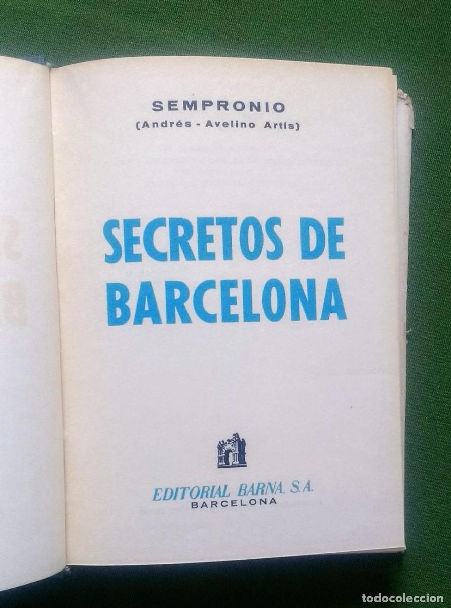 Libros de segunda mano: SECRETOS DE BARCELONA - SEMPRONIO - 1960 - Foto 2