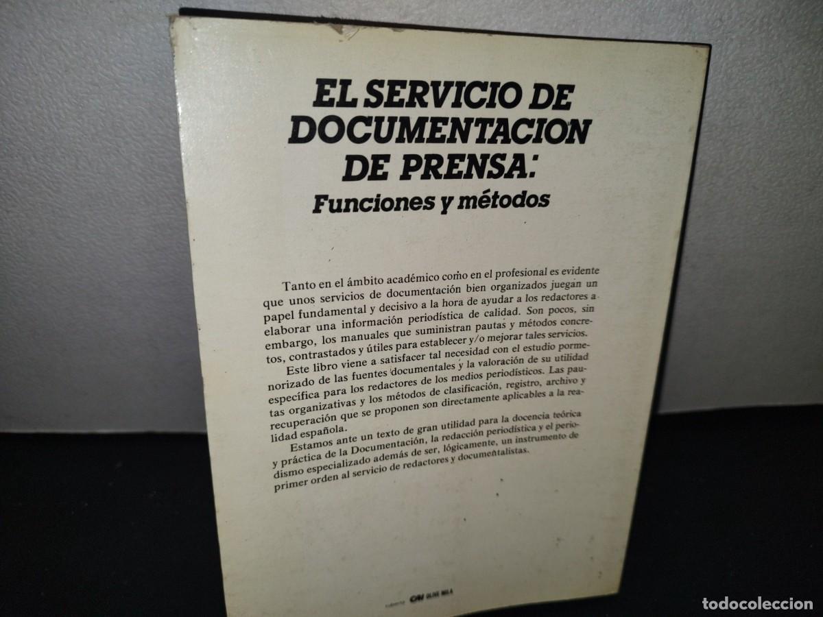 Libros de segunda mano: 30- EL SERVICIO DE DOCUMENTACI&Oacute;N DE PRENSA: FUNCIONES Y M&Eacute;TODOS - GABRIEL GALD&Oacute;N L&Oacute;PEZ - Foto 3