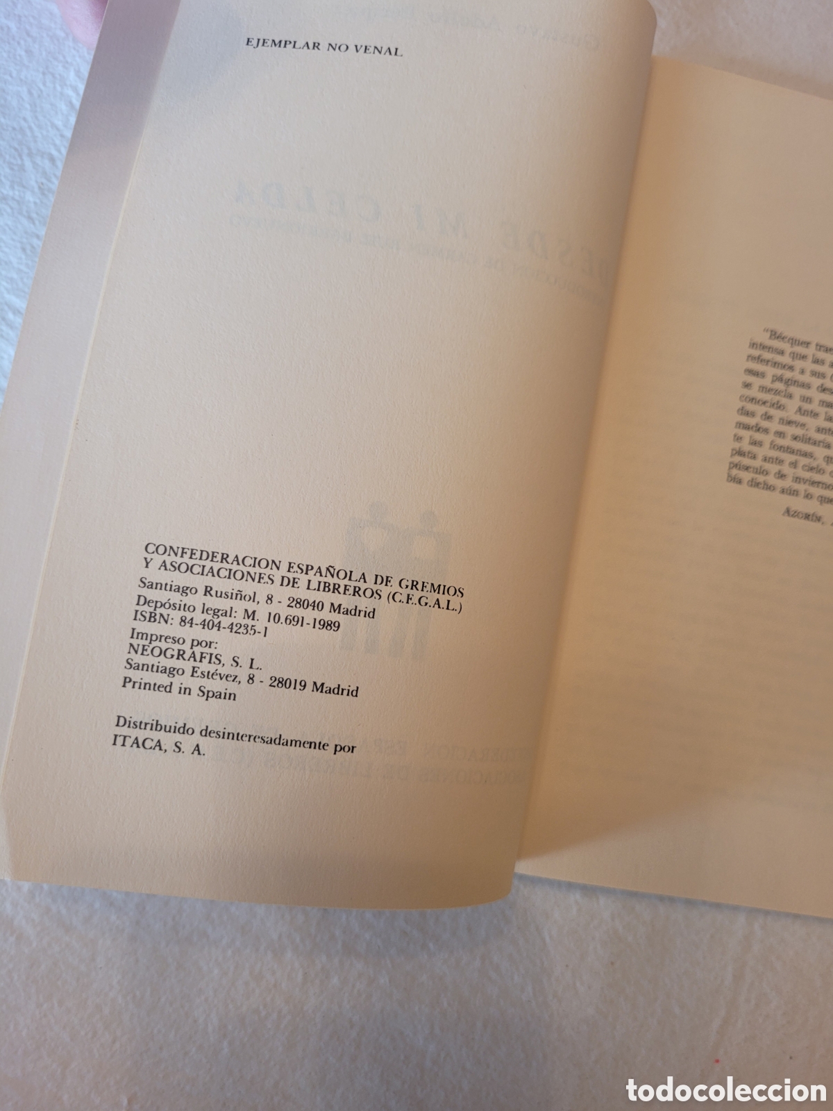 Libros de segunda mano: Gustavo Adolfo B&eacute;cquer - desde mi celda - Foto 6
