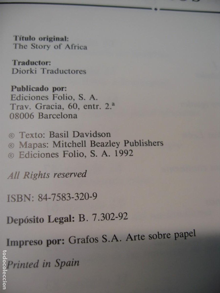 Libros de segunda mano: HISTORIA DE AFRICA. BASIL DAVISON. EDITORIAL FOLIO. 1992. - Foto 7