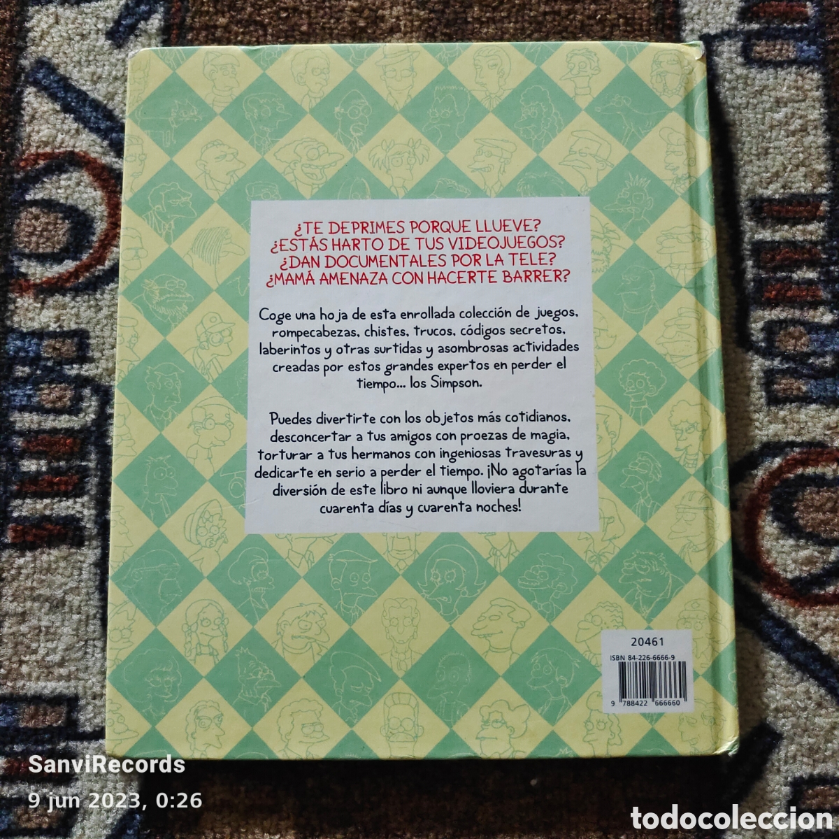 Libros de segunda mano: LOS SIMPSON, LIBRO DE JUEGOS PARA LOS DIAS DE LLUVIA (C&Iacute;RCULO DE LECTORES) - Foto 2