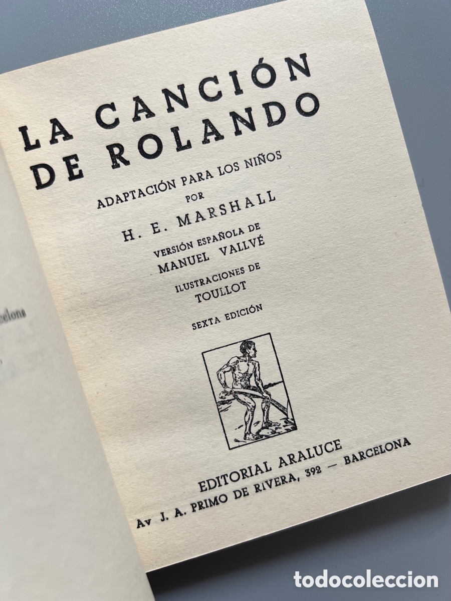 Libros de segunda mano: LA CANCI&Oacute;N DE ROLANDO, H. E. MARSHALL. Editorial Araluce, 1956 - Foto 3