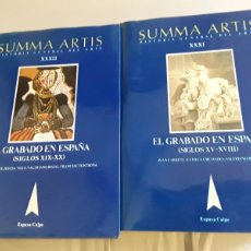 Libros de segunda mano: SUMMA ARTIS XXXI Y XXXII, 1968 (EL GRABADO EN ESPAÑA) EXCELENTE ESTADO
