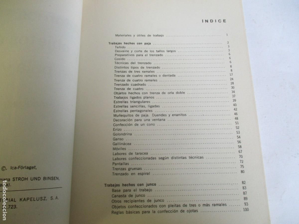 Libros de segunda mano: E. BORGLUND Adornos y objetos &uacute;tiles con paja y junco W19949 - Foto 2