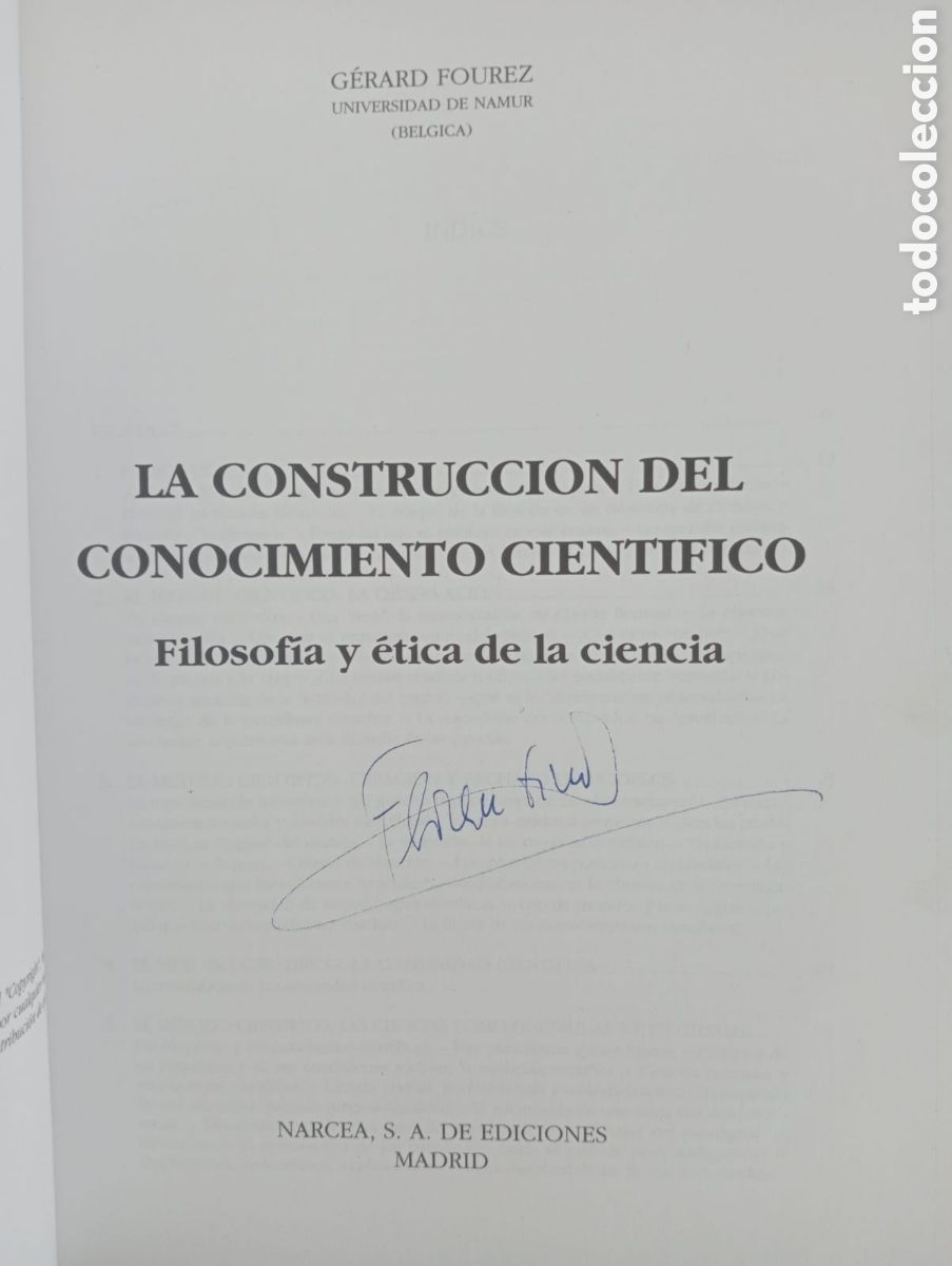 Libros de segunda mano: La construcci&oacute;n del conocimiento cient&iacute;fico / G&eacute;rard Fourez - Foto 2