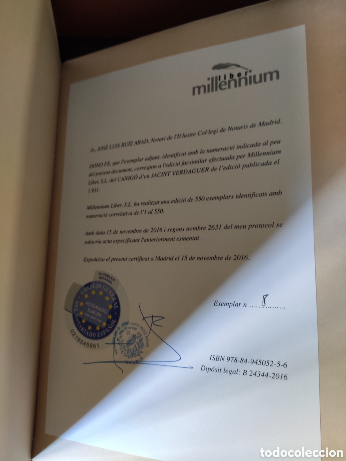 Libros de segunda mano: LATL&Agrave;NTIDA / CANIG&Oacute;. JACINT VERDAGUER. MILLENIUM LIBER. - Foto 8