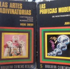 Libros de segunda mano: LOTE 2 LIBROS. BRUGUERA CIENCIAS OCULTAS. LAS ARTES ADIVINATORIAS Y LAS PROFECÍAS MODERNAS.