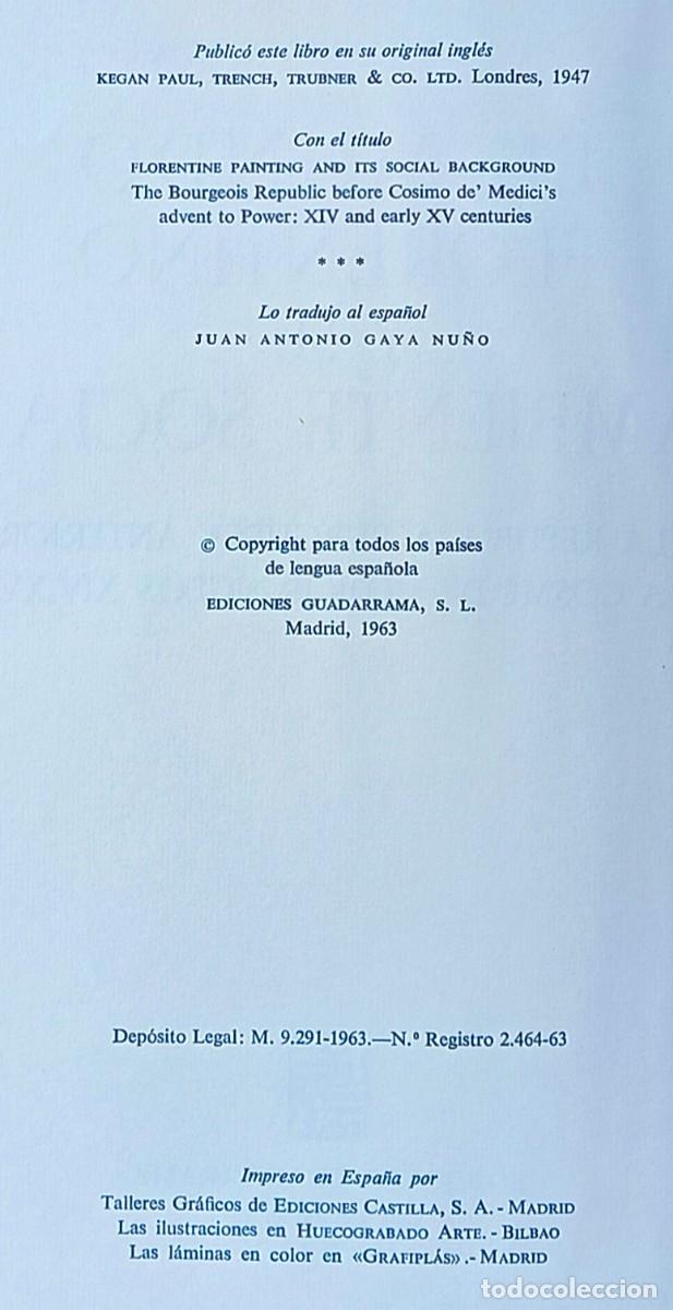 Libros de segunda mano: El mundo Florentino, Frederich Antal - Foto 2