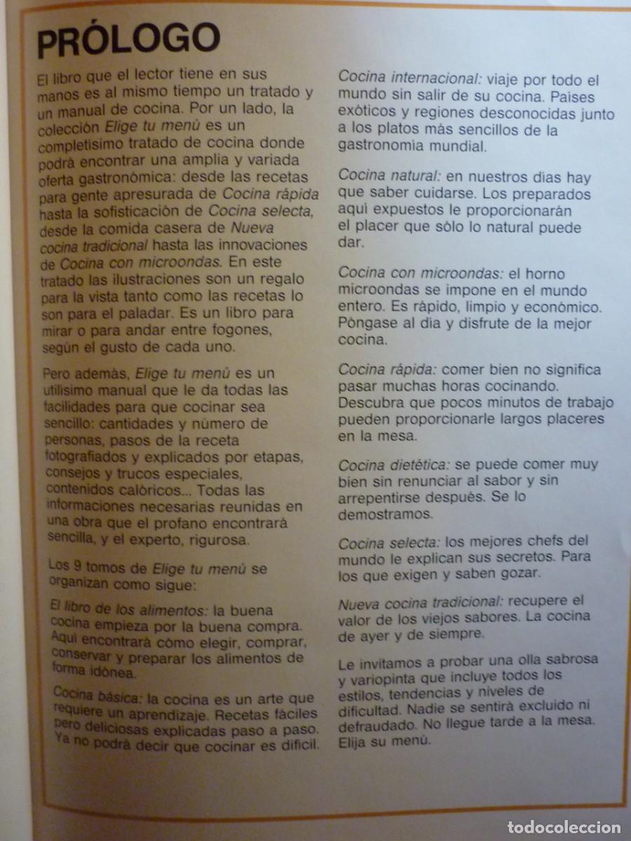 Libros de segunda mano: ELIGE TU MEN&Uacute;, ED. CIRCULO LECTORES, 9 TOMOS - Foto 10