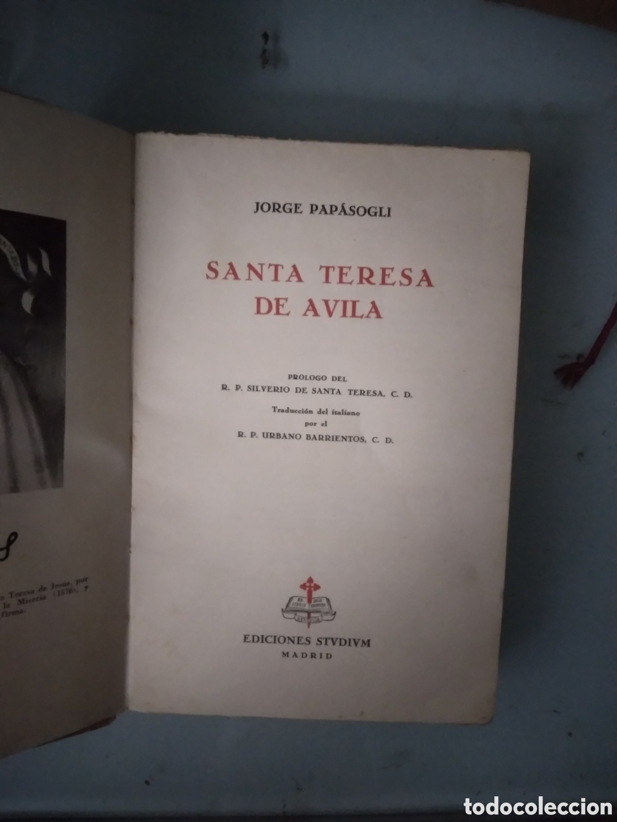 Libros de segunda mano: Jorge Papasogli, Santa Teresa de &Aacute;vila,Ediciones Studium - Foto 2