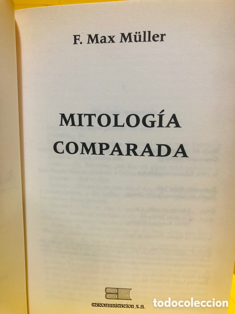 Libros de segunda mano: MITOLOGIA COMPARADA ● OLIMPO ● 1988 ● F. MAX MULLER - Foto 4