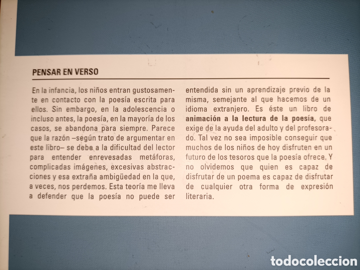 Libros de segunda mano: Pensar en verso. Gin&eacute;s aniorte. Pepe Rodr&iacute;guez - Foto 2