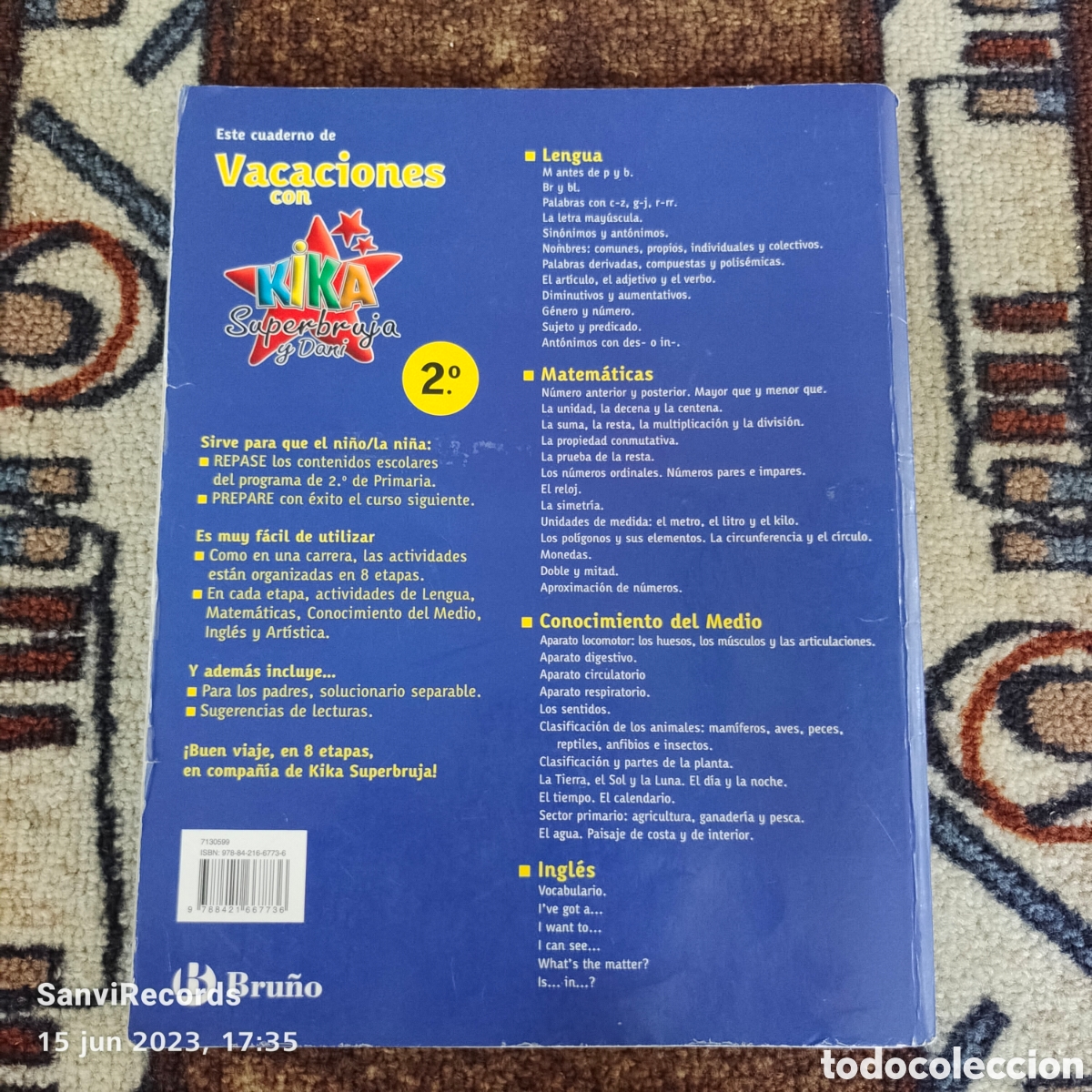 Libros de segunda mano: VACACIONES CON KIKA SUPERBRUJA Y DANI, 2&deg; PRIMARIA (BRU&Ntilde;O) - Foto 2