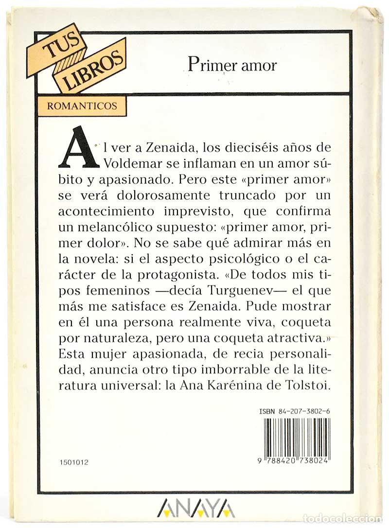 Libros de segunda mano: Primer Amor. Tus Libros - Iv&aacute;n S. Turguenev - Foto 2