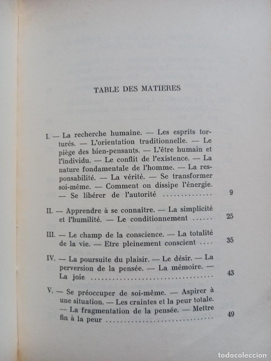 Libros de segunda mano: SE LIB&Eacute;RER DU CONNU - KRISHNAMURTI - ED. STOCK - 1969 - Foto 4