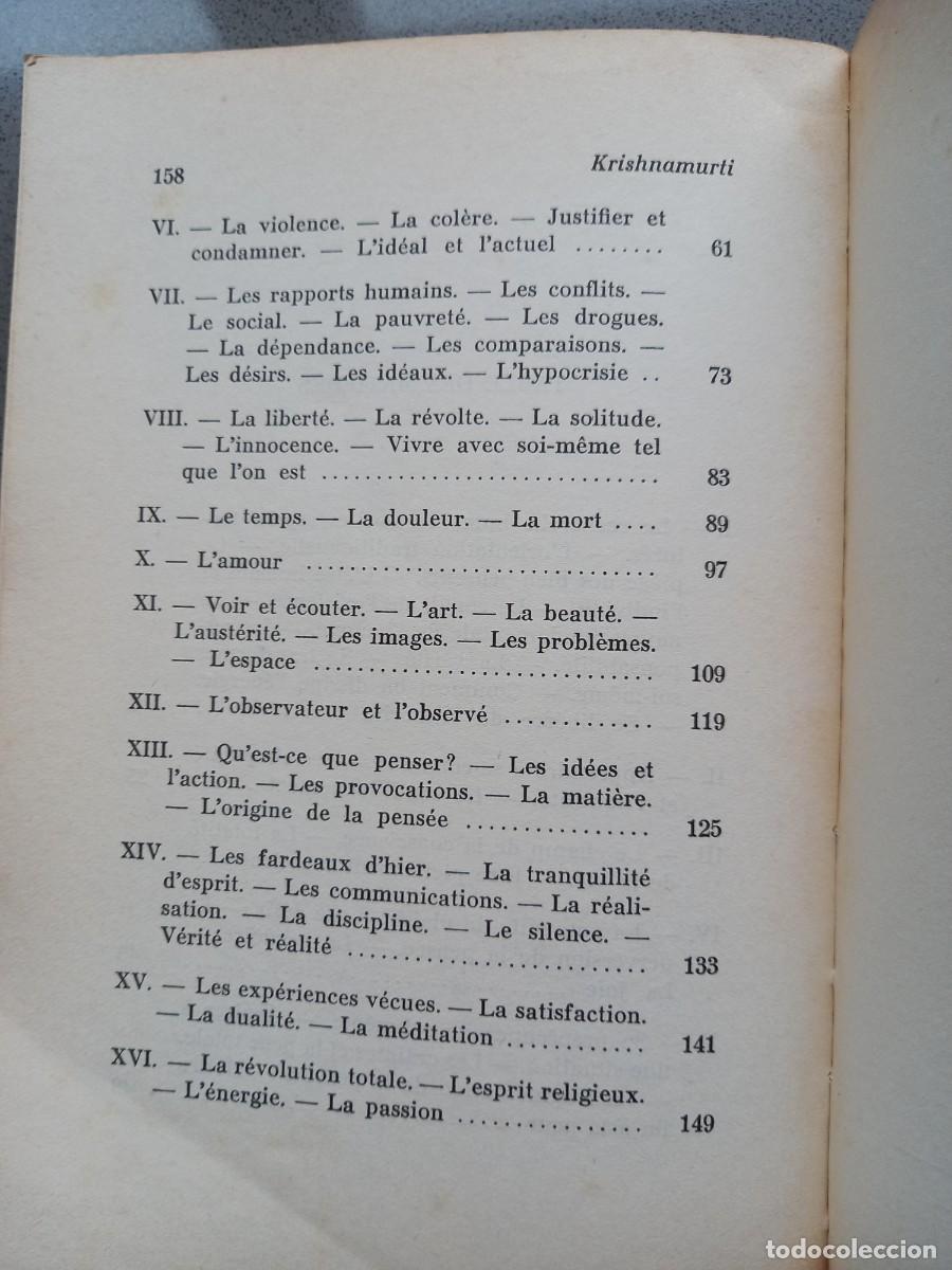 Libros de segunda mano: SE LIB&Eacute;RER DU CONNU - KRISHNAMURTI - ED. STOCK - 1969 - Foto 5
