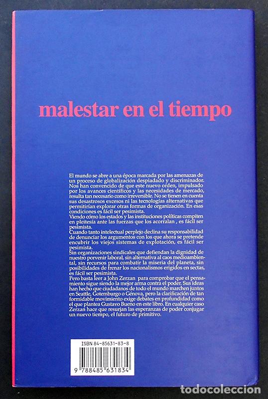 Libros de segunda mano: Malestar en el tiempo - John Zerzan - Ikugaser (2001) ESCAS&Iacute;SIMO - Foto 2