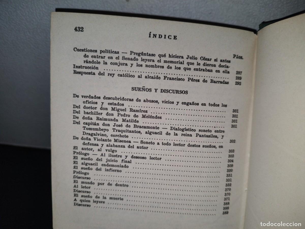 Libros de segunda mano: 37- LOS CL&Aacute;SICOS. QUEVEDO. OBRAS ESCOGIDAS - Foto 6